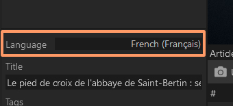 zoom sur les options de langue des visites guidées