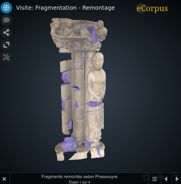 Montrer une hypothèse de reconstitution de fragments